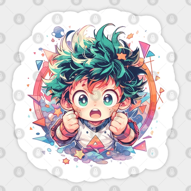 chibi midoriya Sticker by OzzyBazooka